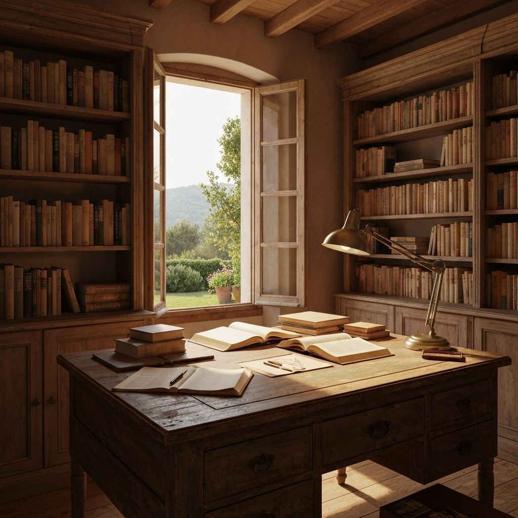 Χώρος εργασίας με ερευνητικά υλικά